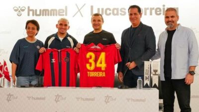 Galatasaraylı futbolcu Lucas Torreira, spor giyim firması hummel'in marka elçisi