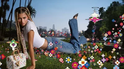 Güzel oyuncu Zendaya, yenilenen Louis Vuitton x Murakami koleksiyonu için