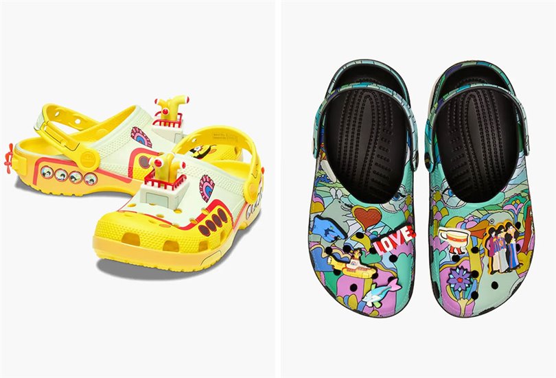 Beatles ve Crocs, önceki gün piyasaya çıkan ‘Yellow Submarine’ koleksiyonuyla