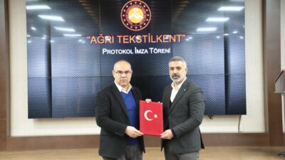 Ağrı Tekstilkentte üretime başlayacak olan ADR Baran Tekstil ile Valilik