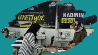 Ordu'nun Aybastı ilçesinde konfeksiyon kursiyerlerinin üreteceği giysiler ihtiyaç sahibi öğrencilere