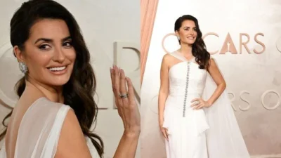 97'ncisi düzenlenen Oscar Ödülleri'nde kırmızı halıda boy gösteren İspanyol oyuncu