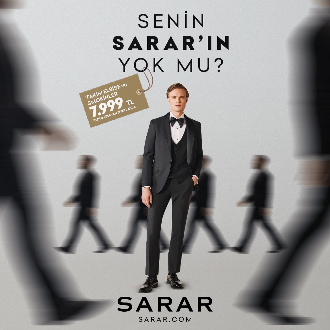 SARAR, 7.999 TL’den başlayan takım elbise ve smokin modelleri ile