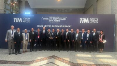 Türkiye İhracatçılar Meclisi tarafından düzenlenen “İhracat Şampiyonları Ödül Töreni”nde Egeli