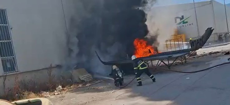 Bursa'da bir tekstil örme fabrikasında yaşanan yangın korku dolu anların